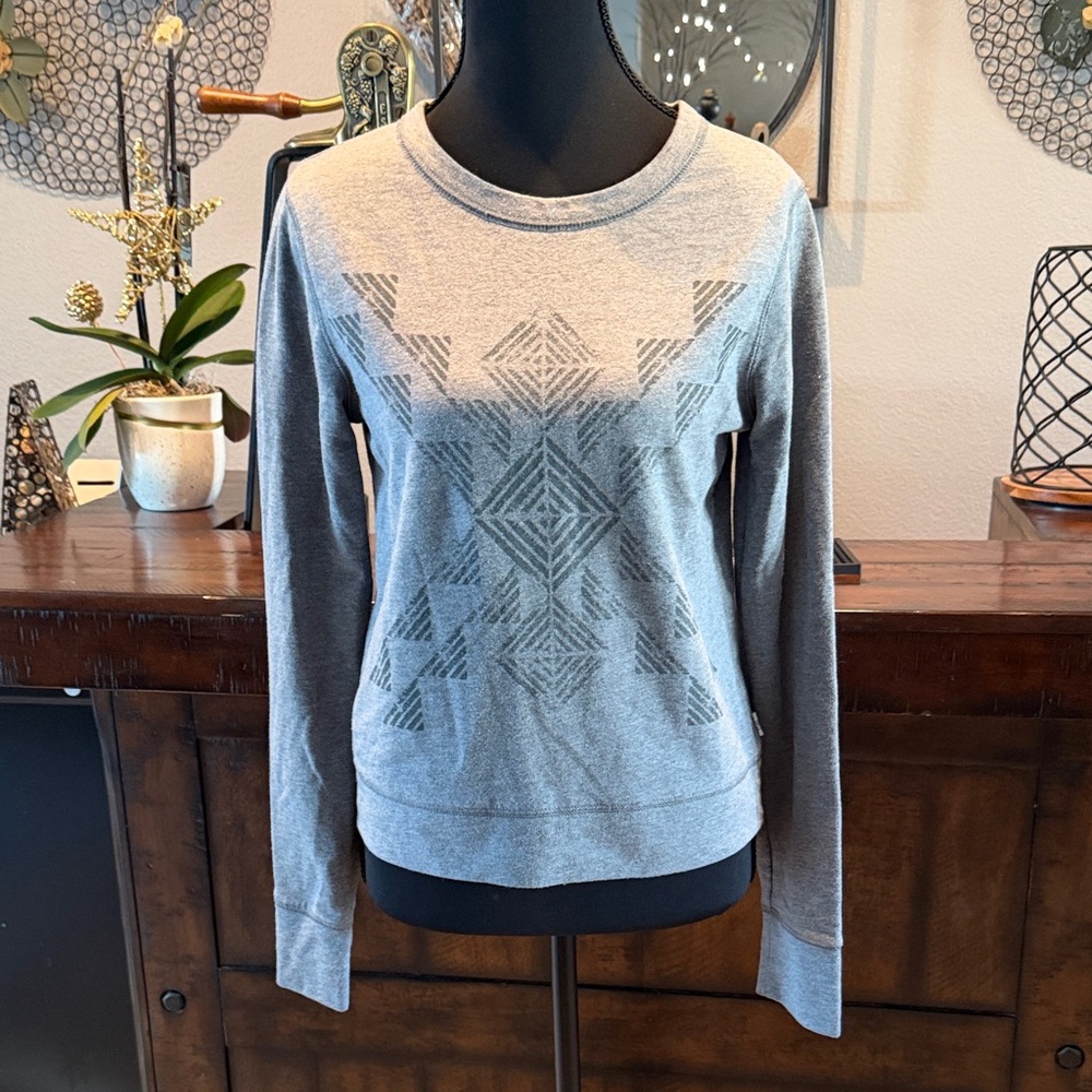 Toms Gray Geometric Pattern Sweater